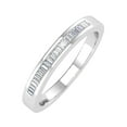thumbnail image 1 of Channel Set Baguette Shape Diamond Wedding Band Ring in 14K White Gold (0.16 cttw) (Ring Size 4) (SI1-SI2 Clarity), 1 of 4