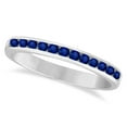 thumbnail image 1 of Channel-Set Blue Sapphire Stackable Ring 14k White Gold (0.40ct), 1 of 3