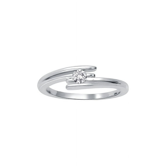 Channel Set Diamond Promise Ring in 10K White Gold (1/6 cttw, G-H, I2/I3)