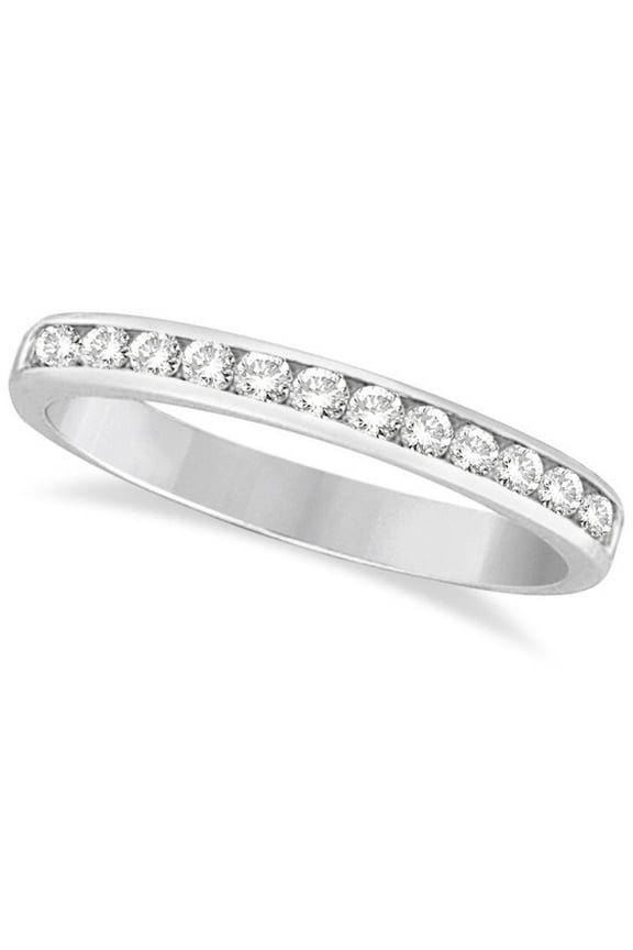 Channel-Set Diamond Ring Band in 14k White Gold (0.33 ctw)