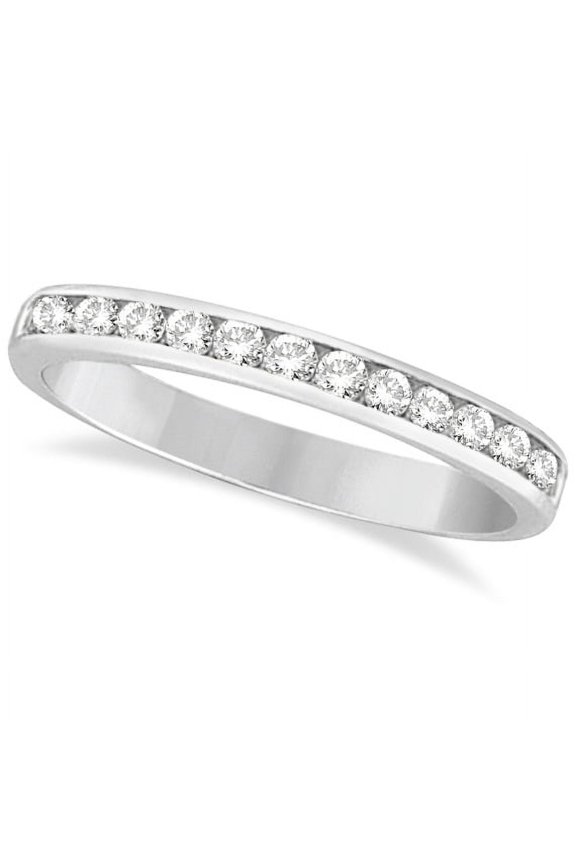 Channel-Set Diamond Ring Band in 14k White Gold (0.33 ctw)