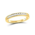 thumbnail image 1 of Channel Set Diamond Wedding Band Ring 1/7 Carat (Ctw H-I, I1-I2) in 14K Yellow Gold for Women, 1 of 6