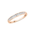 thumbnail image 1 of Channel Set Diamond Wedding Band in 10K Rose Gold (1/5 cttw, I-J, I1-I2), 1 of 3