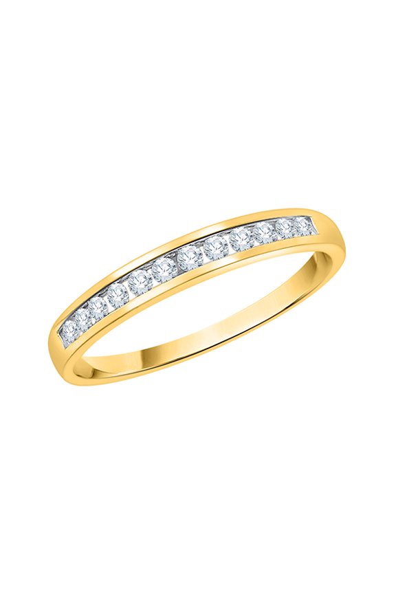 Channel Set Diamond Wedding Band in 14K Yellow Gold (1/5 cttw, I-J, I1-I2)