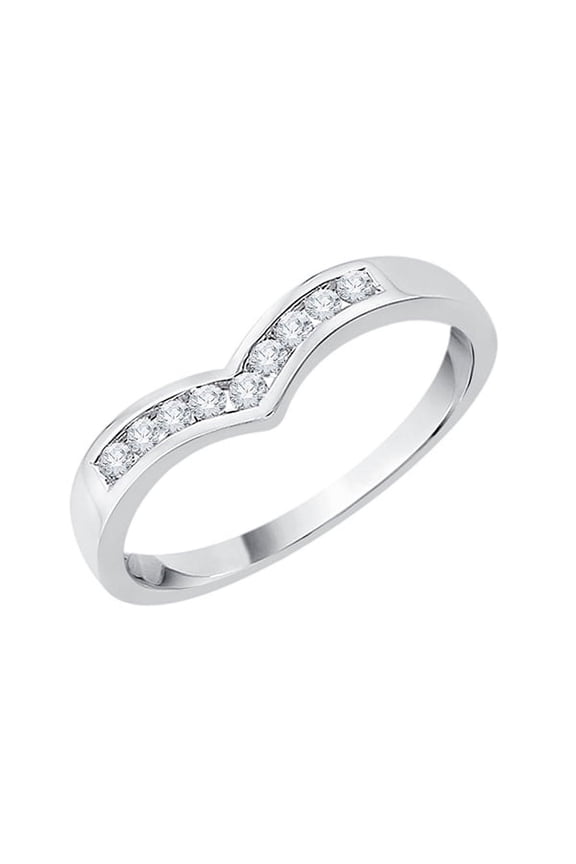 Channel Set Diamond Wedding Band in Sterling Silver (1/5 cttw, I-J, I1-I2)