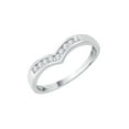thumbnail image 1 of Channel Set Diamond Wedding Band in Sterling Silver (1/6 cttw, I-J, I1-I2) (Size-7.5), 1 of 3