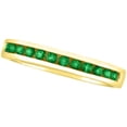 thumbnail image 1 of Channel-Set Emerald Band Stackable Ring 14k Yellow Gold (0.40ct), 1 of 2