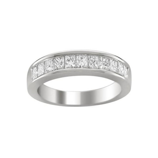 Channel Set Princess Cut 1 Carat Wedding Ring Band, Promise Ring, Anniversary Gift