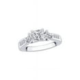 thumbnail image 1 of Channel Set Princess Cut Diamond Engagement Ring in 14K White Gold (1 cttw, H-I, I2-I3), 1 of 2