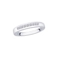 thumbnail image 1 of Channel Set Princess Cut Diamond Wedding Band in 14K White Gold (1/4 cttw, H-I, I2-I3), 1 of 2