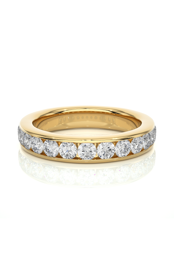 Channel-Set Round Diamond Eternity Ring