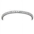 thumbnail image 1 of Channel Set Tennis Bracelet with Artificial Princess Cut Diamonds by Diamond Essence set in 14K Solid White Gold, 1 of 1