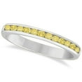 thumbnail image 1 of Channel-Set Yellow Canary Diamond Ring Band 14k White Gold (0.33ct), 1 of 3