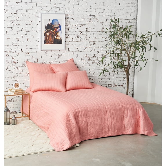 Channel Stitch Azalea Queen Quilt Bedding
