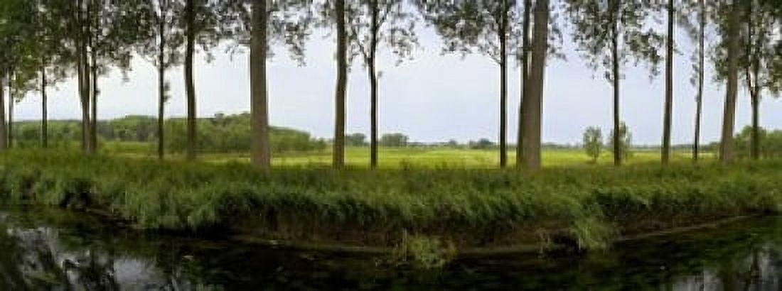Channel passing through a landscape from Brugge to Damme Belgium Canvas Art - Panoramic Images (15 x 6)