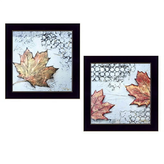 Channeling Fall Leaves I and III By Britt Hallowell Wood Multi-Color