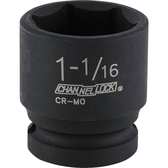 Channellock 1/2" Drive 1-1/16" 6-Point Shallow Standard Impact Socket