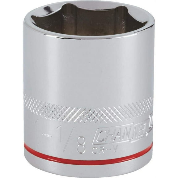 Channellock Standard Socket - 1/2" Drive, 1-1/8", 6-Point, Shallow
