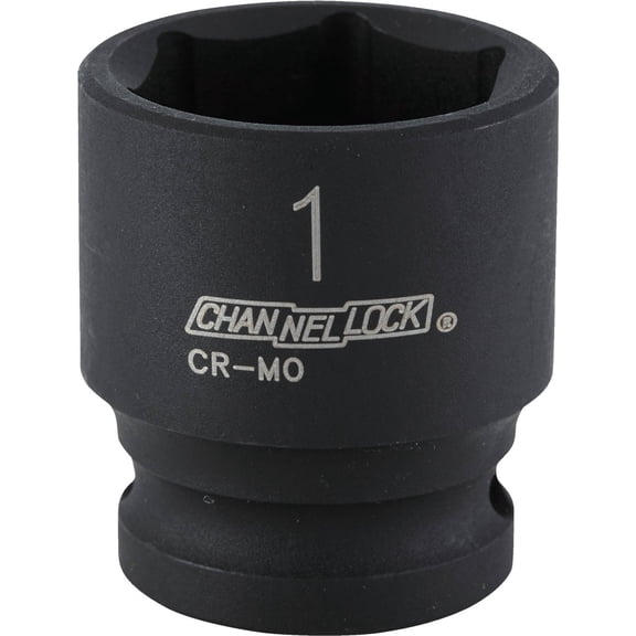 Channellock 1/2" Drive 1" 6-Point Shallow Standard Impact Socket