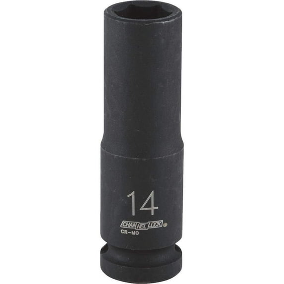 Channellock 1/2" Drive 14 mm 6-Point Deep Metric Impact Socket