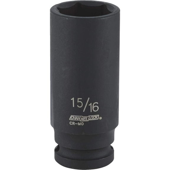 Channellock 1/2" Drive 15/16" 6-Point Deep Standard Impact Socket