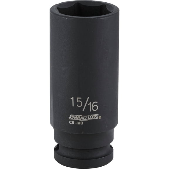 Channellock 1/2" Drive 15/16" 6-Point Deep Standard Impact Socket