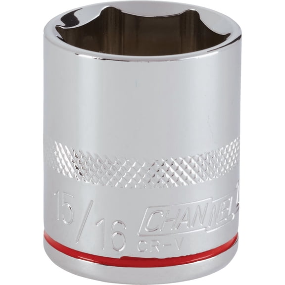 Channellock 1/2" Drive 15/16" 6-Point Shallow Standard Socket