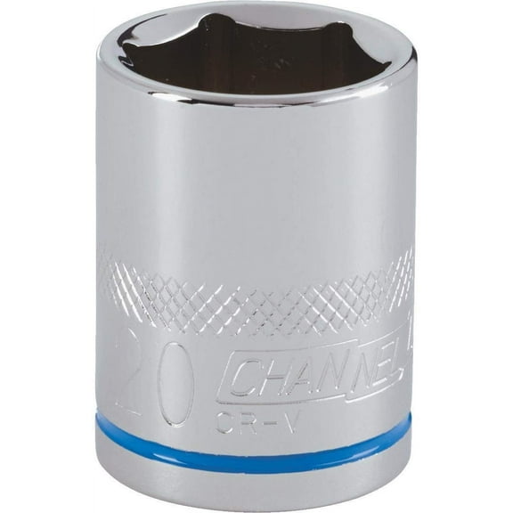 Channellock 1/2" Drive 20 mm 6-Point Shallow Metric Socket