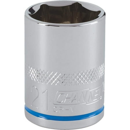 Channellock 1/2" Drive 21 mm 6-Point Shallow Metric Socket