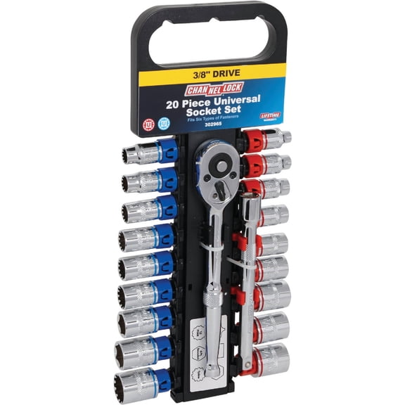 Channellock 20-Piece 3/8 In. Drive Universal Socket Set - Pack of 4