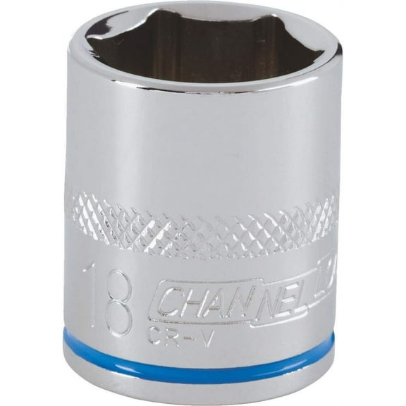 Channellock 3/8" Drive 18 mm 6-Point Shallow Metric Socket