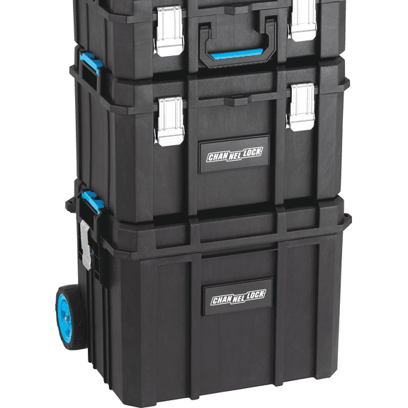 Channellock 3-In-1 Heavy Duty Modular Tool Storage System - Pack of 4  Home & Garage Storage, Stackable Design
