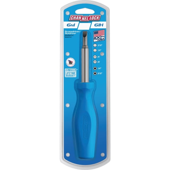 Channellock 6-in-1 Professional Multi-Bit Screwdriver - Pack of 12