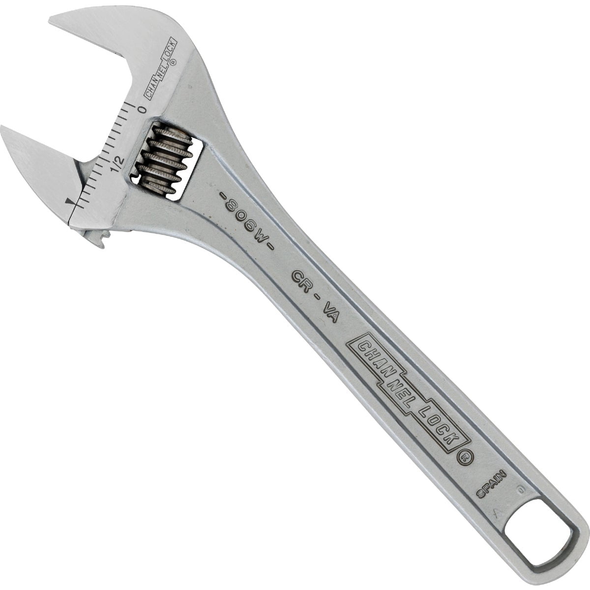 Channellock Adjustable Wrench - Chrome, 6 Inch, 15/16 Inch Capacity, Silver