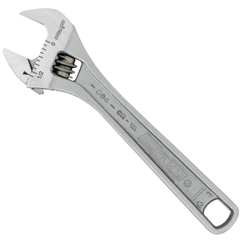 Channellock Adjustable Wrench Channel Lock 804 - Chrome Vanadium Steel, Polished Finish - 4.5 in