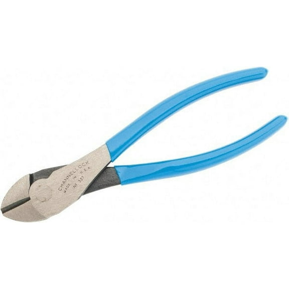 Channellock Diagonal Cutters, 7 In, Blue, Gray (337)