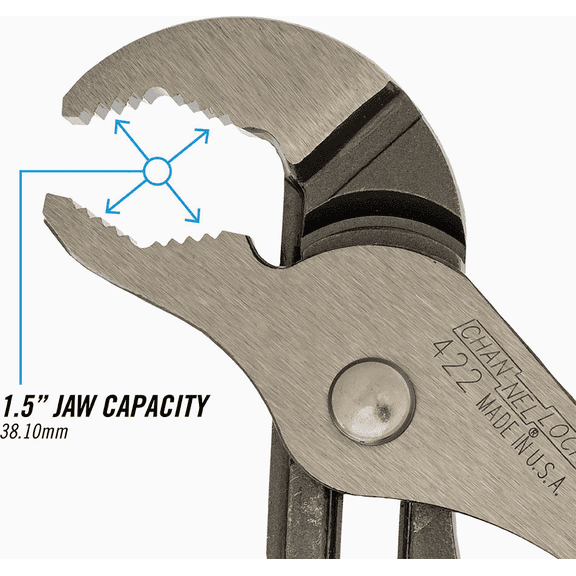 Channellock Groove Joint Pliers - Single Pack Heavy-Duty Construction, Professional Use