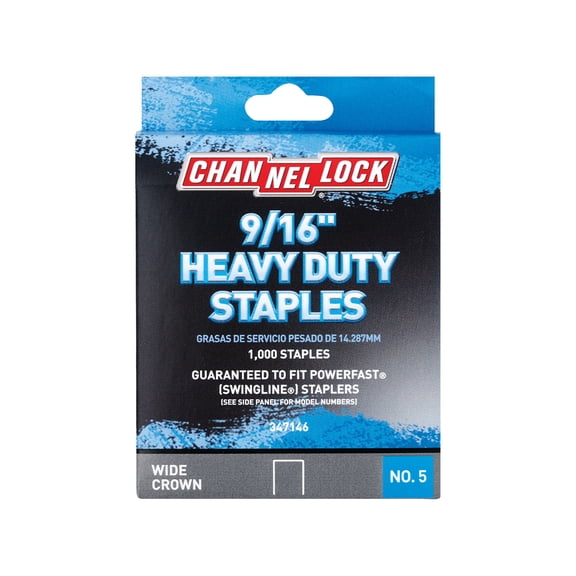 Channellock No. 5 Heavy-Duty Wide Crown Staple - Single Pack Residential Use, Standard Application