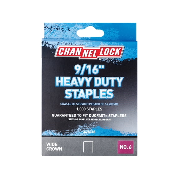 Channellock No. 6 Heavy-Duty Wide Crown Staple - Single Pack