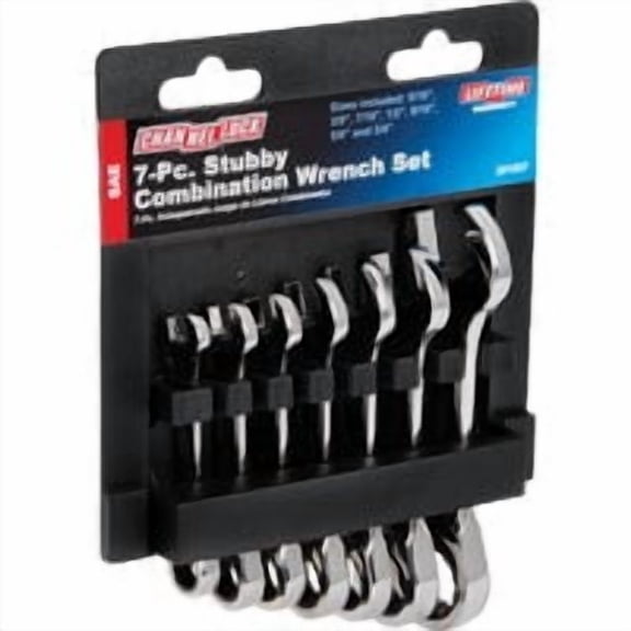 Channellock Products Channellock 7-Piece Stubby Ratcheting Combination Wrench Set, Case of 2