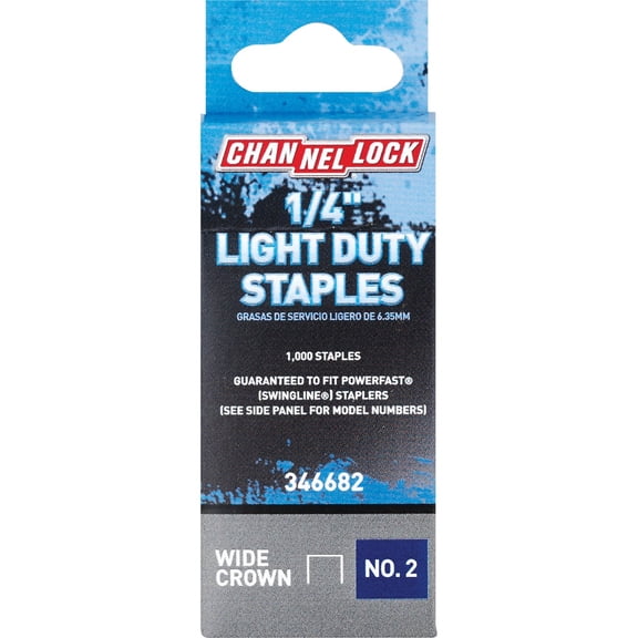 Channellock Products Channellock No. 2 Light Duty Wide Crown Staple - Pack of 8