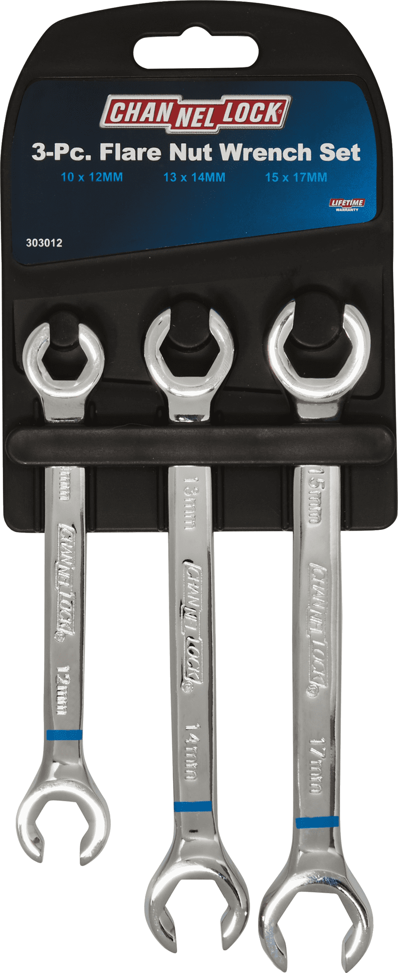Channellock Metric Flare Nut Wrench Set 6-Point Heated - 3 Piece, Multicolor — Heavy-Duty Construction, Professional Use