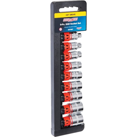 Channellock Products Standard 3/8" Drive 12-Point Shallow Socket Set 9-Piece