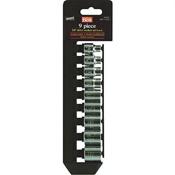 Channellock Products Standard 3/8" Drive 12-Point Shallow Socket Set 9-Piece