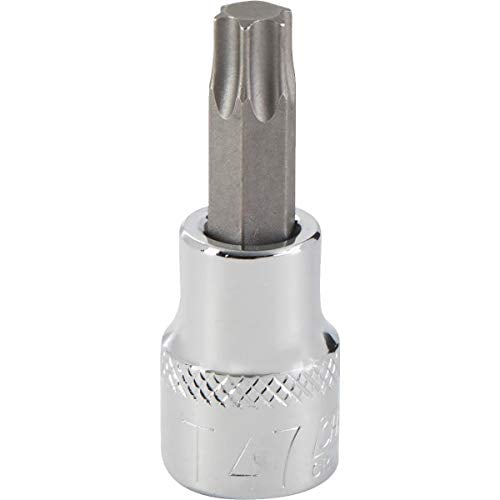 Channellock Screwdriver Socket Bit T47 - S2 Steel, Chrome Plated, Torx ...