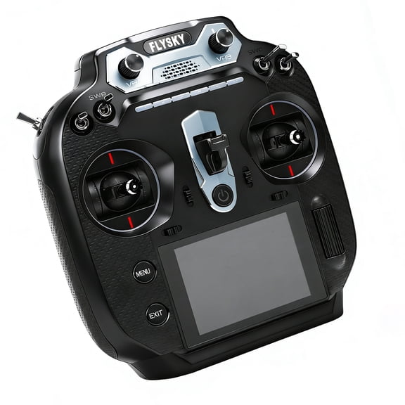 Channels 2.4GHz 16CH Radio Transmitter with Receiver 3.5 Inch IPS Screen Remote Controller for RC Car Boat Airplane Left Hand Throttle Black