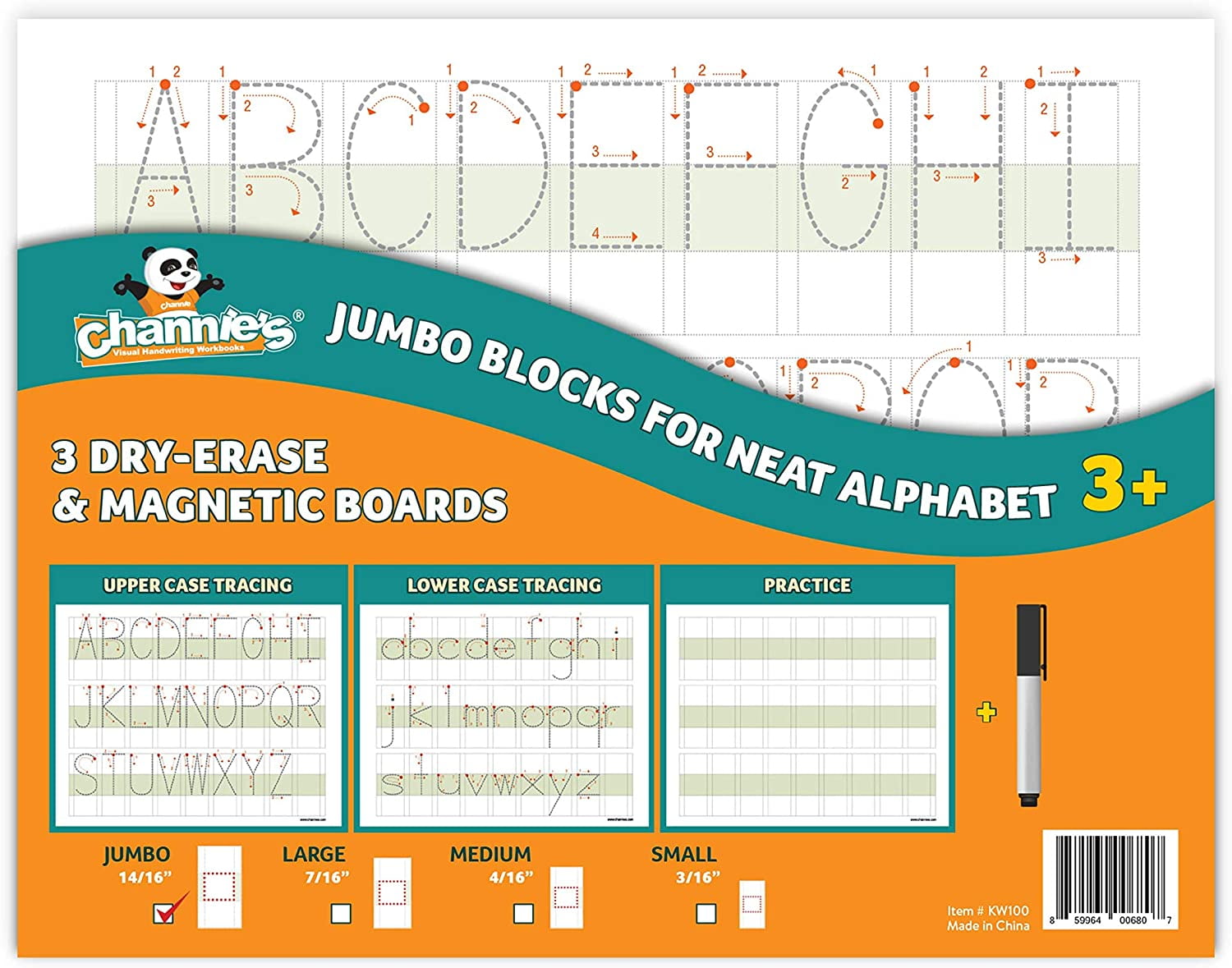 Channie's Big Blocks for Neat Alphabets Dry Erase Boards. 3