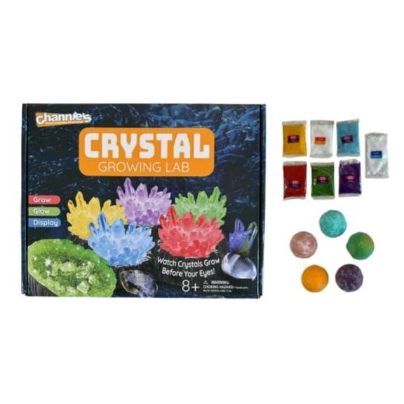 Channie’s Crystal Growing STEM Kit- Grow 5 Colorful Crystals, Hands on Science learning