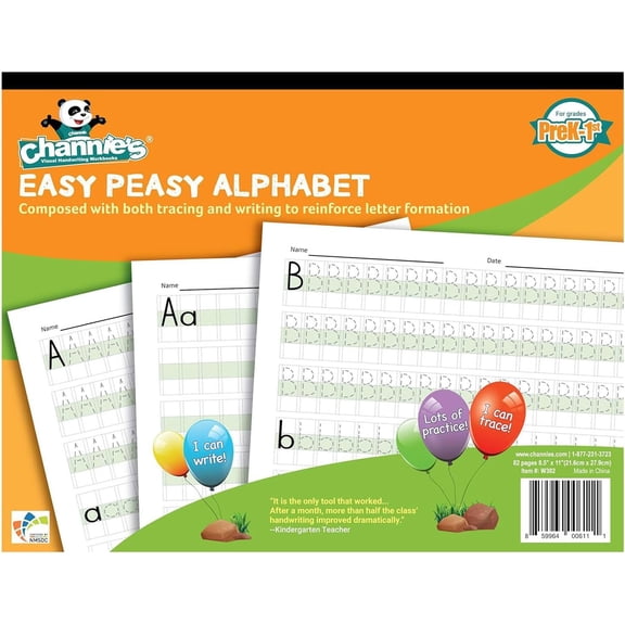 Channie's Easy Peasy Handwriting Alphabet Workbook (Paperback)