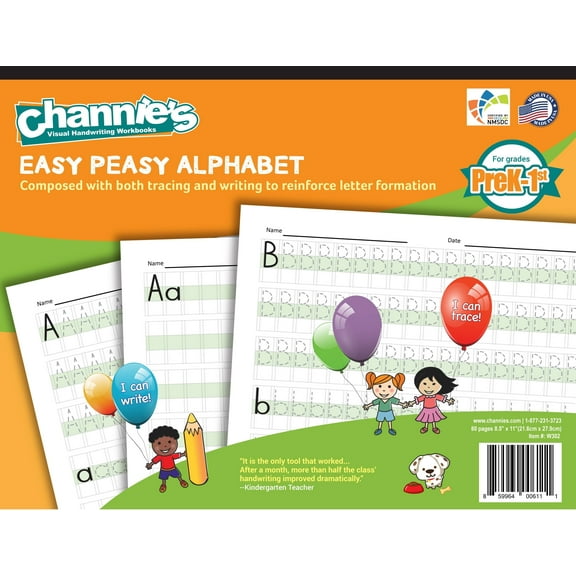 Channie's Easy Peasy Handwriting Alphabet Workbook (Paperback)